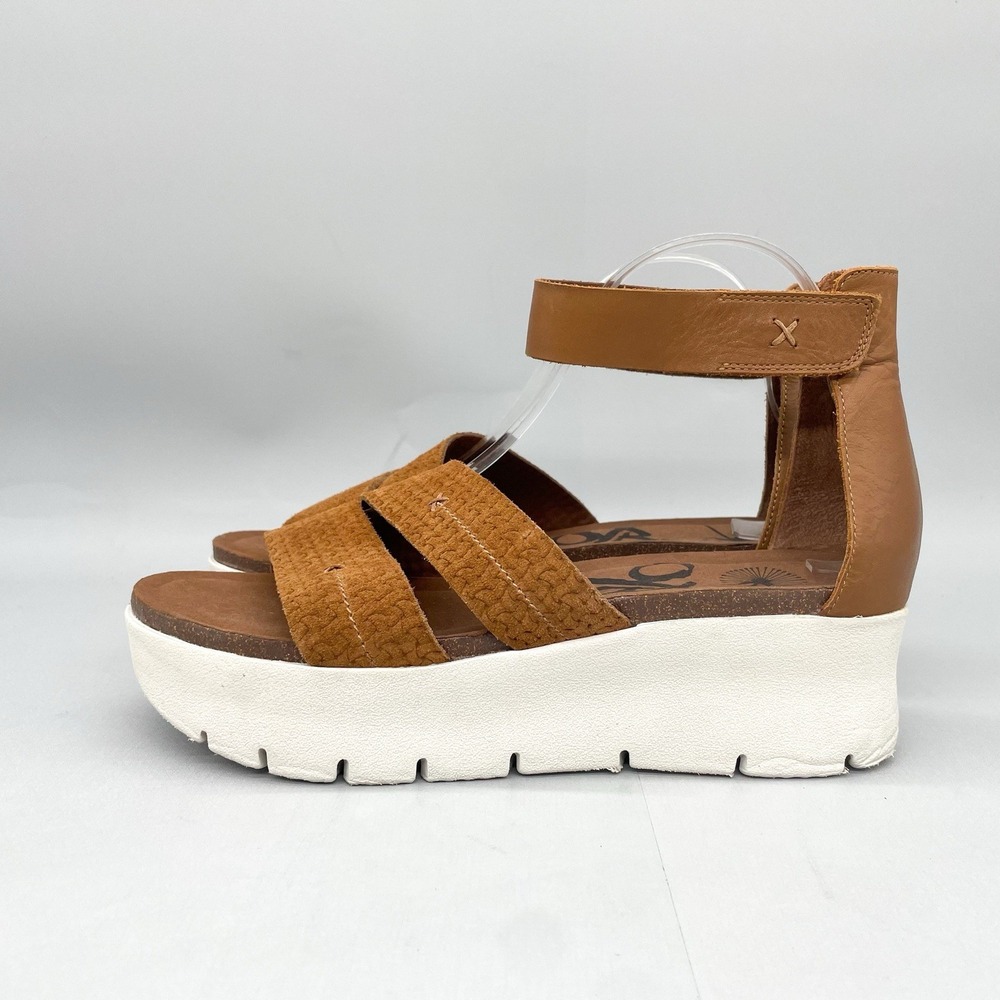 OTBT Womens 9.5M Montauk Sandals Shoes Brown Platform Wedge Ankle Strap Boho - Picture 4 of 13